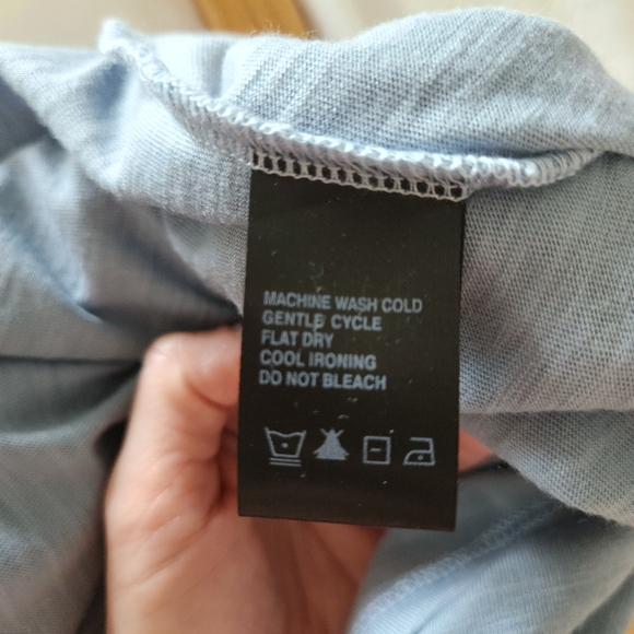 August Moon Powder Blue Dolman Sleep Top - Size Large - Picture 2 of 6